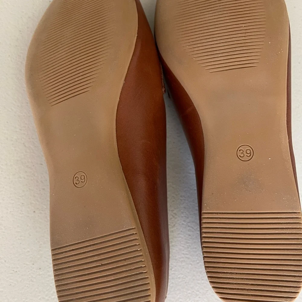 Miz Mooz KEN Leather Loafers, Made in Portugal, Brandy, Women’s EU Size 39 NEW